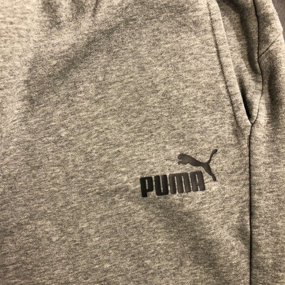 Puma Men's Jogger Pants XXL Gray Sweatpants Elastic Waistband Drawstring Pull On - Picture 9 of 12